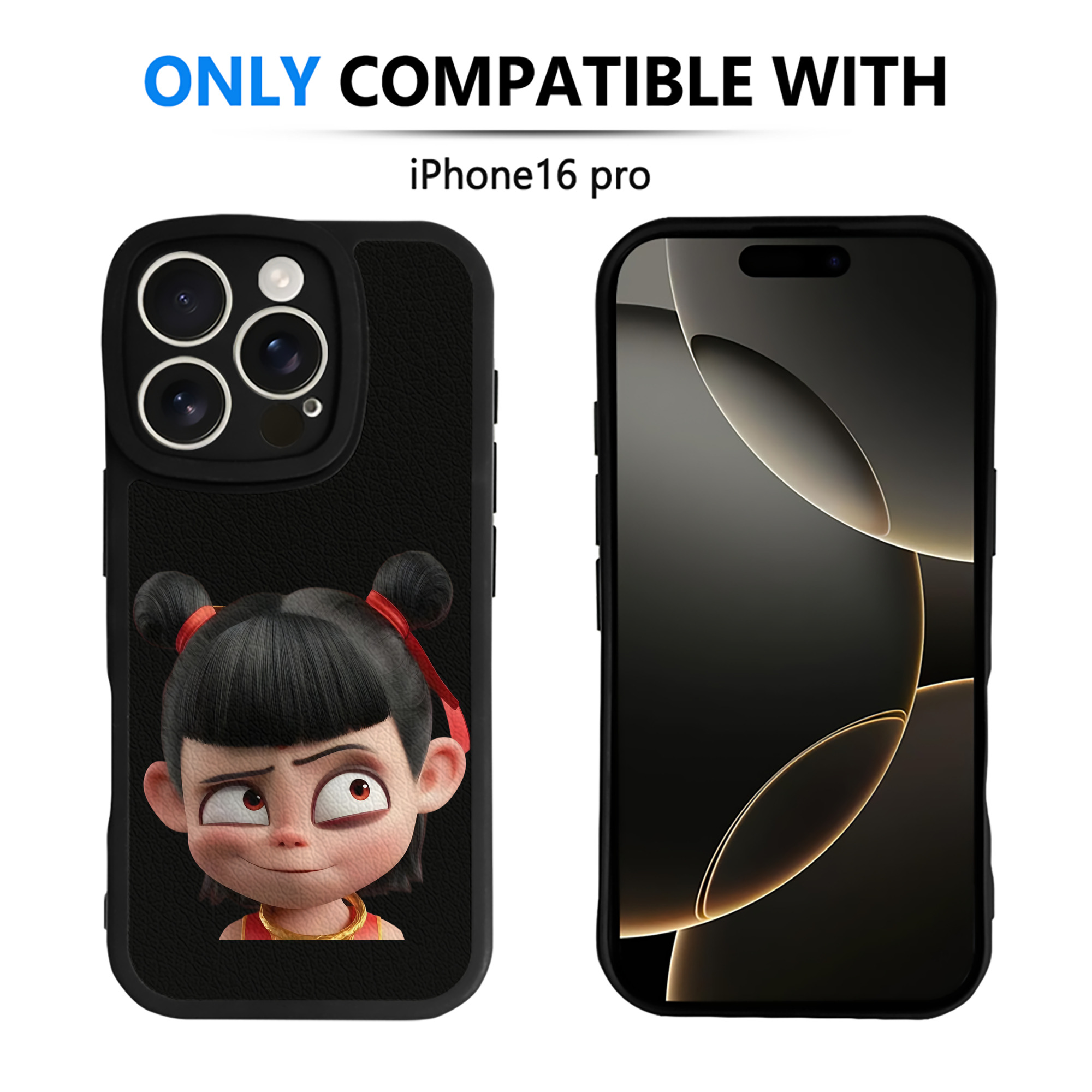 （画像用） Ne Zha 2 ナタ 魔童の大暴れ 【iPhone 16シリーズ対応】シリコンスマホケース（レザー調） 材質：シリコン